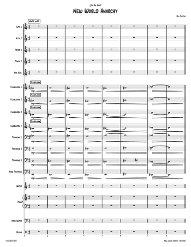 New World Anarchy big band arrangement by Bill Fulton