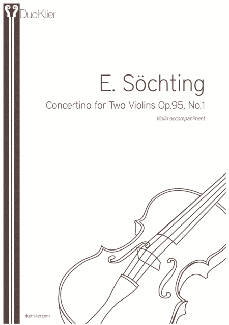 Sochting - Concertino No 1 for 2 violins, violin accompaniment (arr. Duo Klier)
