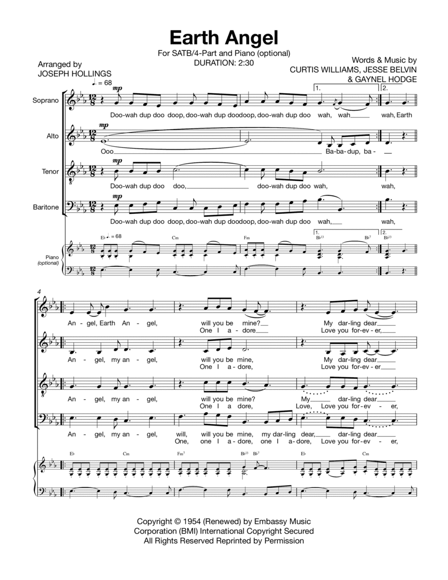 Earth Angel (arr. Joseph Hollings)