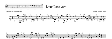 Long, Long Ago- for 2 Octave Bell Choir (arr. John Wernega)