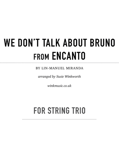 We Don't Talk About Bruno (arr. Susie Winkworth winkmusic.co.uk)