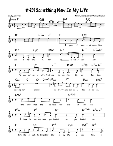 Micki And Maude Something New In My Life (arr. John Fries)