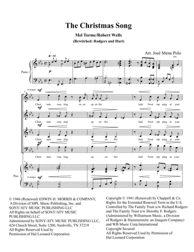 The Christmas Song (Chestnuts Roasting On An Open Fire) (arr. Jose Mena Polo)