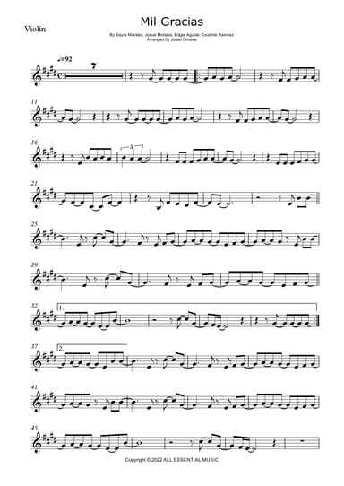 Mil Gracias (arr. Josiel Oliveira)