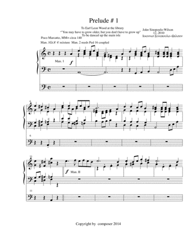 Prelude # 1 for Organ, Very  Joyful.