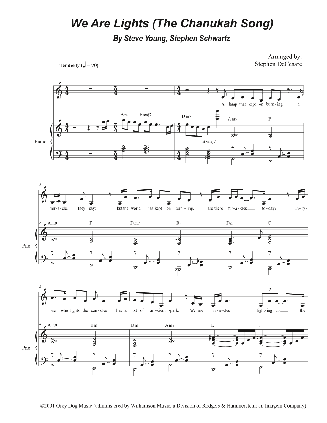 The Chanukah Song (we Are Lights) (arr. Stephen DeCesare)