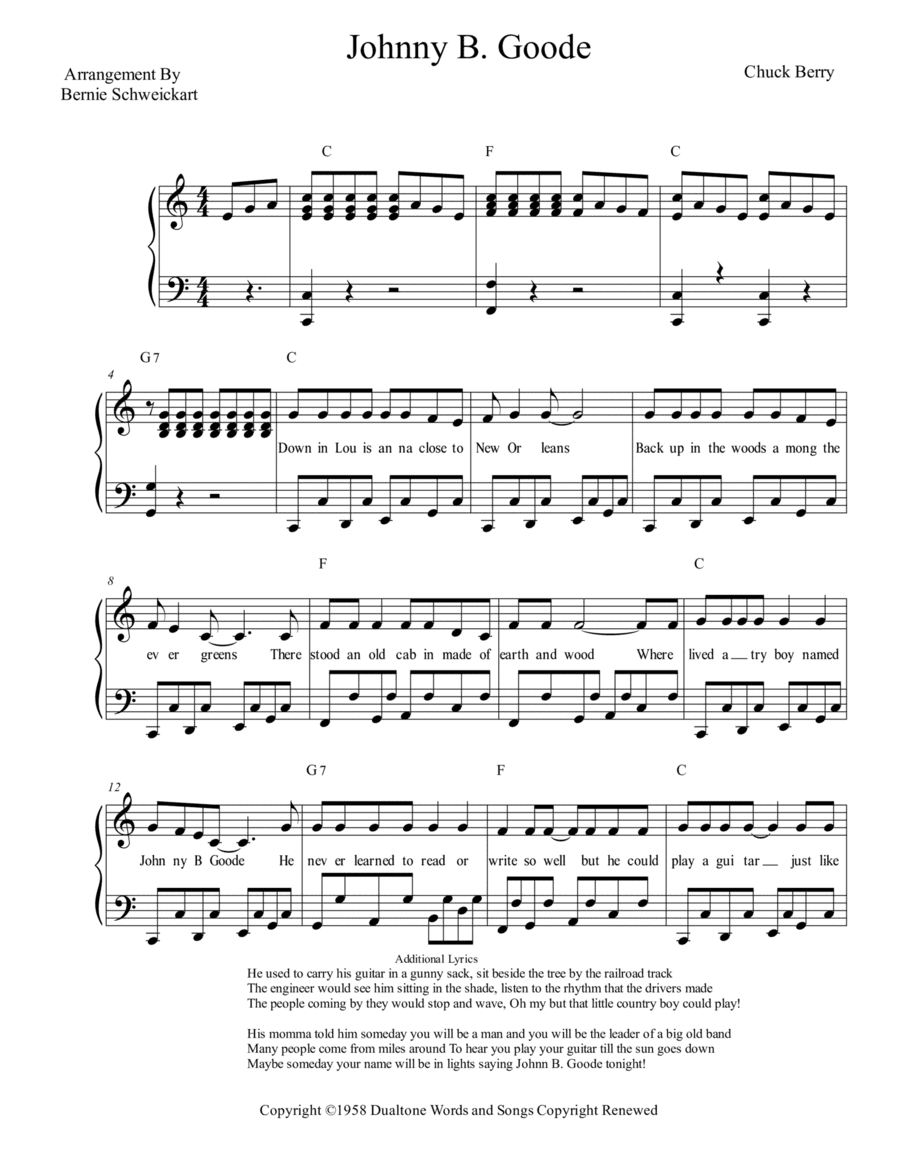 Johnny B. Goode (arr. Bernie Schweickart)
