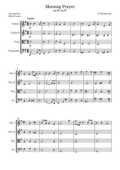 Morning Prayer (arr. Robert Lanes)