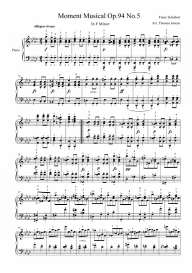 Moment Musical Op.94 No.5 (arr. Thomas Jancso)