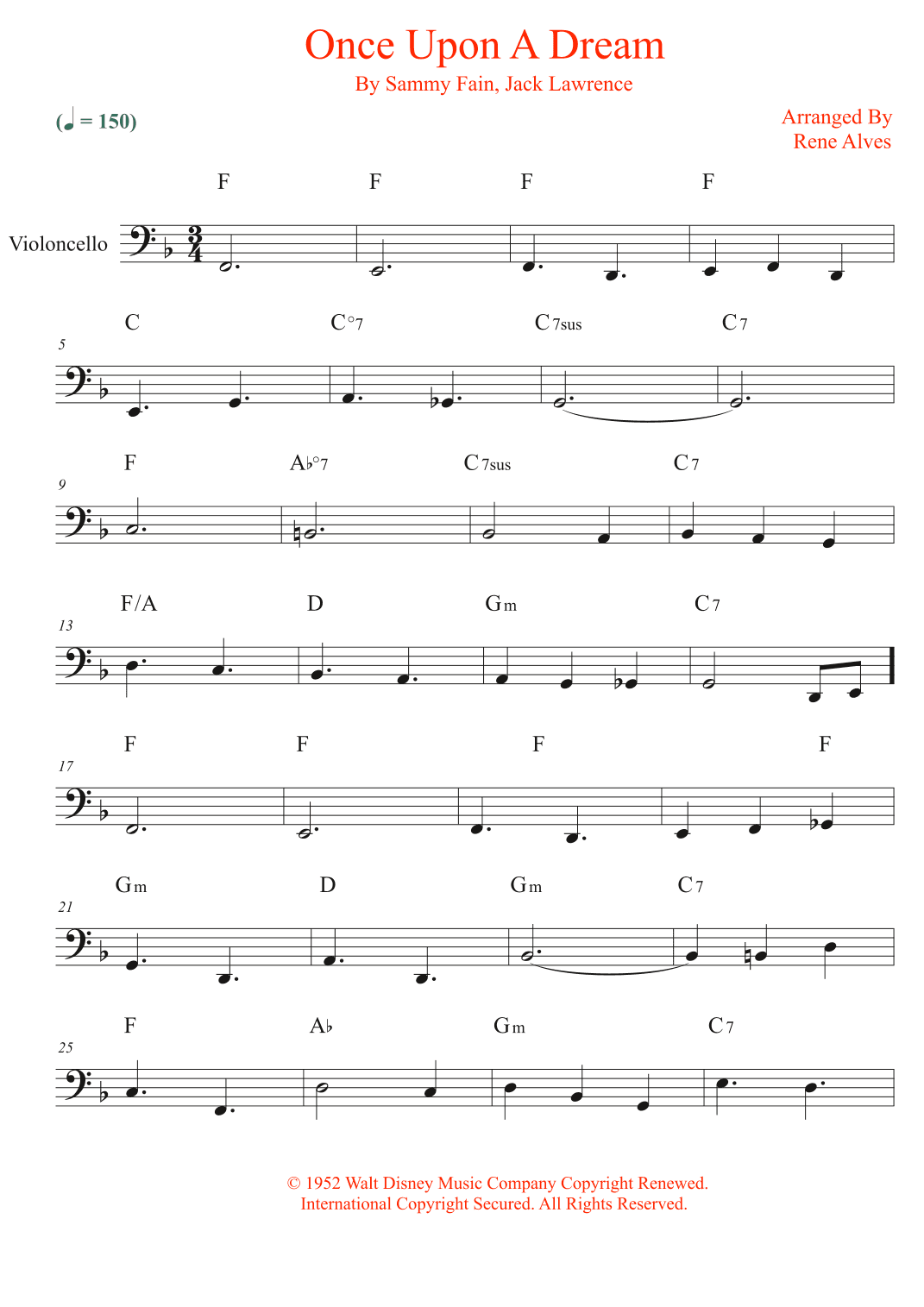 Once Upon A Dream (arr. Rene Alves)