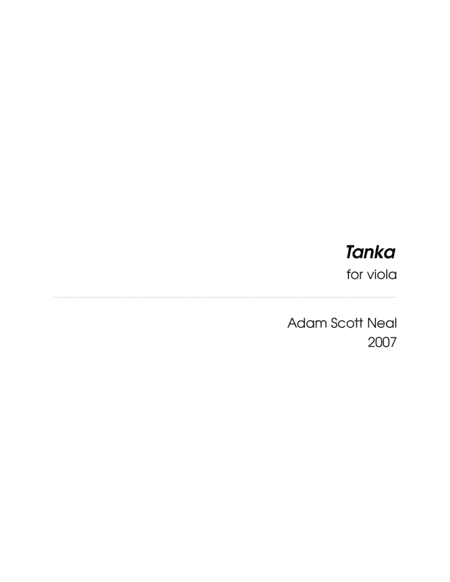 Tanka (viola version)