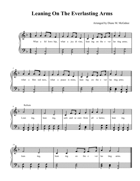 Leaning On The Everlasting Arms (arr. Diane M. McGahee)