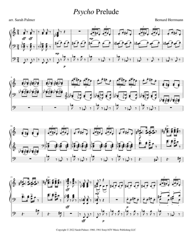 Psycho (prelude) (arr. Sarah Palmer)