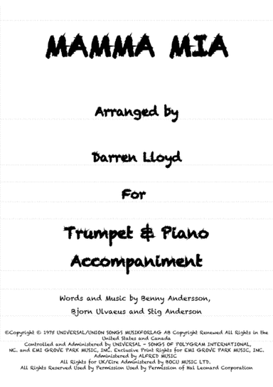 Mamma Mia (arr. Darren Lloyd)