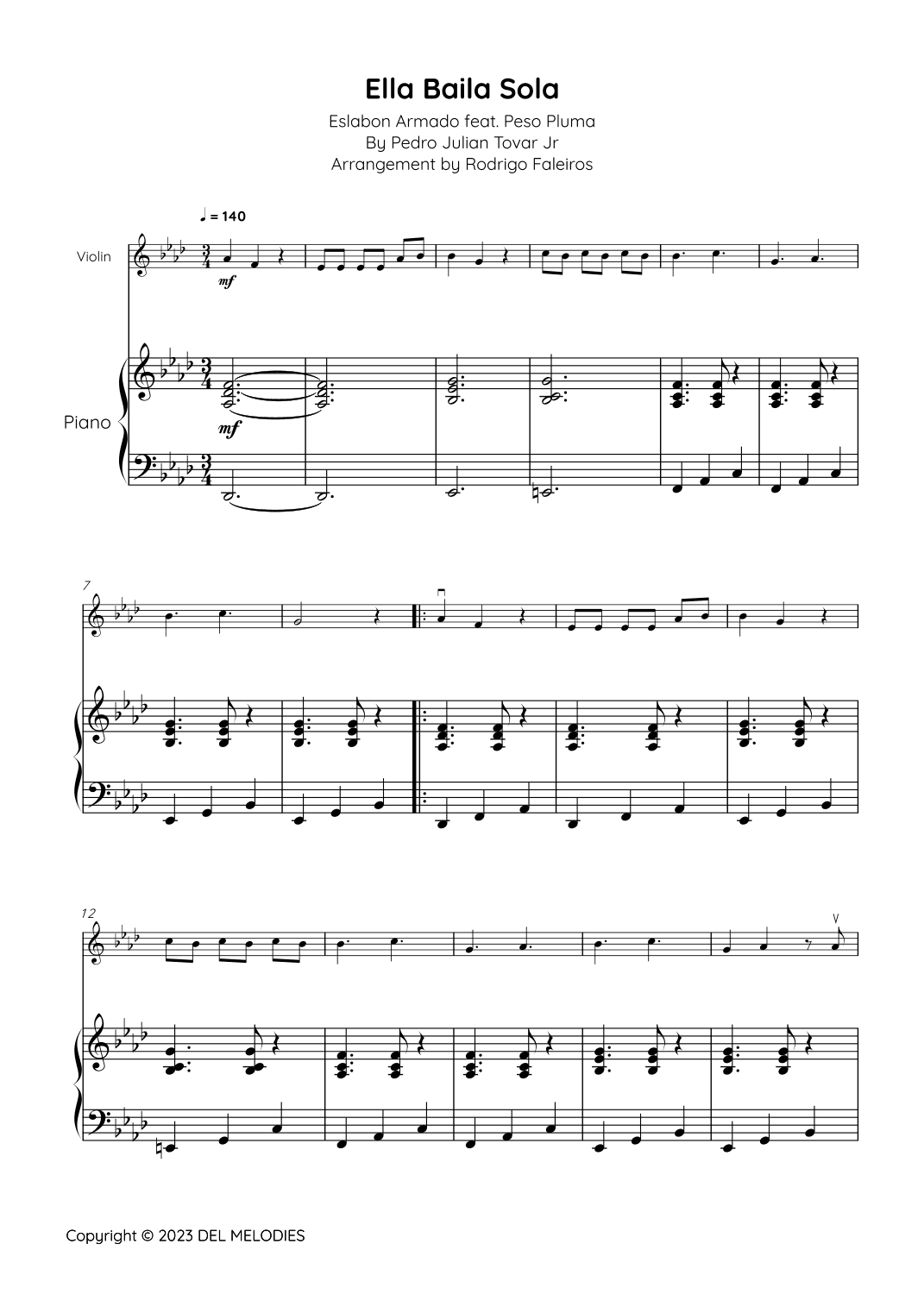 Ella Baila Sola (arr. Rodrigo Faleiros)
