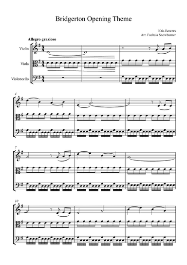 Bridgerton Theme (arr. Fuchsia Snowburner)