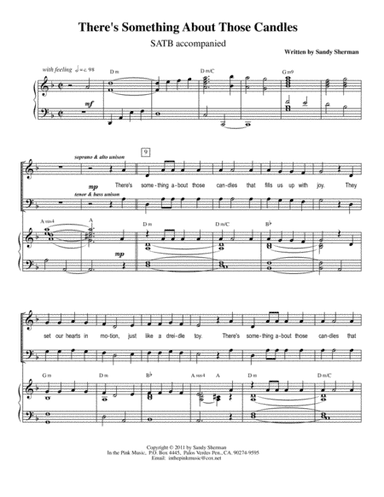 There's Something About Those Candles     SATB