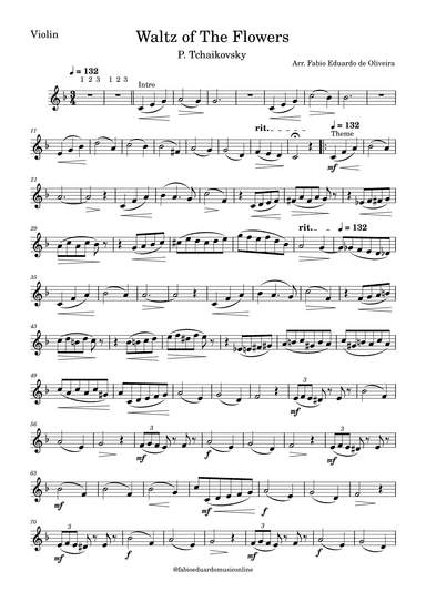 Waltz Of The Flowers (Tchaikovsky) - Easy Arrangement (arr. Fabio Eduardo de Oliveira)