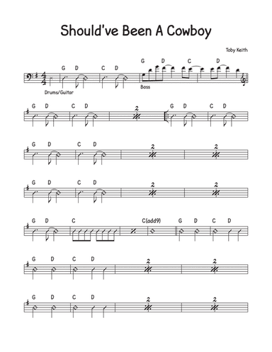 Should've Been A Cowboy (arr. David M Fagnant)