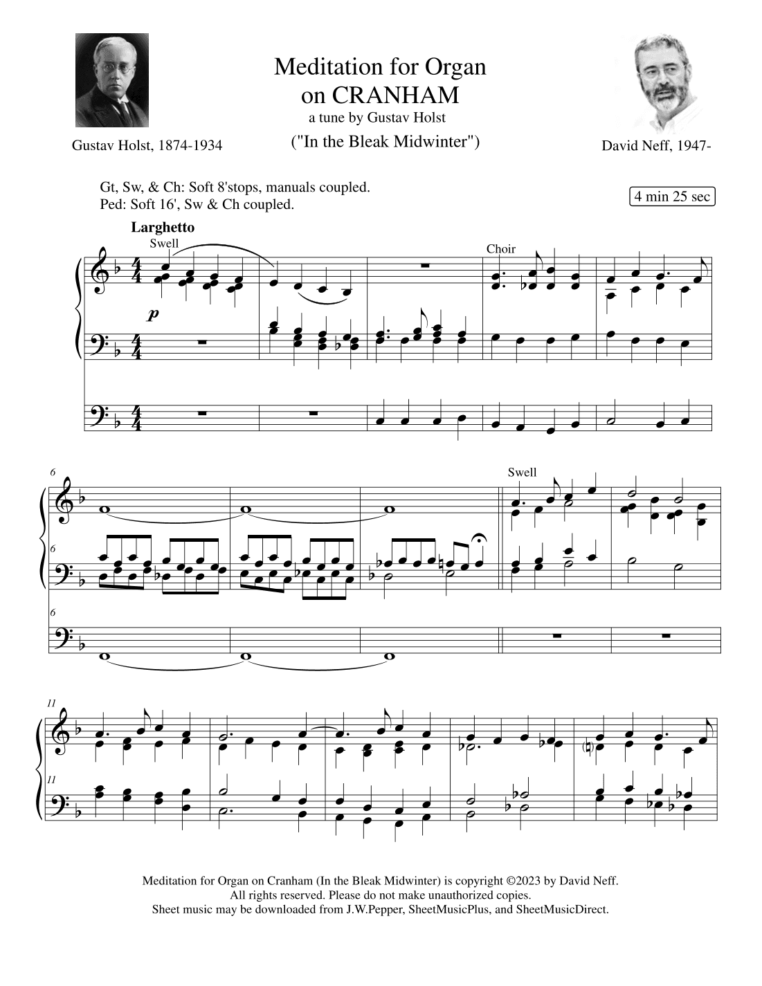 Meditation for Organ on CRANHAM (In the Bleak Midwinter)
