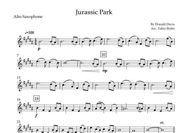Jurassic Park Iii (arr. Fabio Britto)