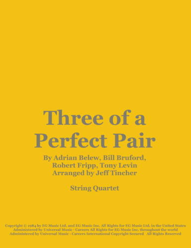 Three Of A Perfect Pair (arr. Jeff Tincher)