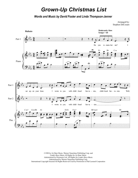Grown-Up Christmas List (arr. Stephen DeCesare)