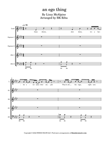 An Ego Thing (arr. BK Riha / Brandy Kay Riha)