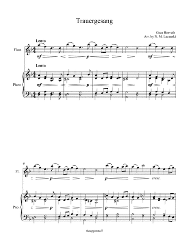 Trauergesang (arr. Nick Lacanski)