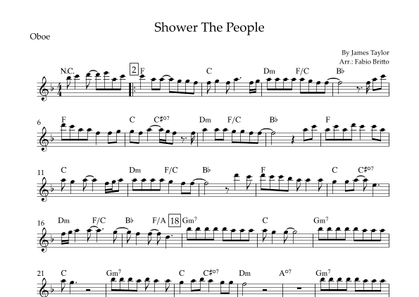 Shower The People (arr. Fabio Britto)