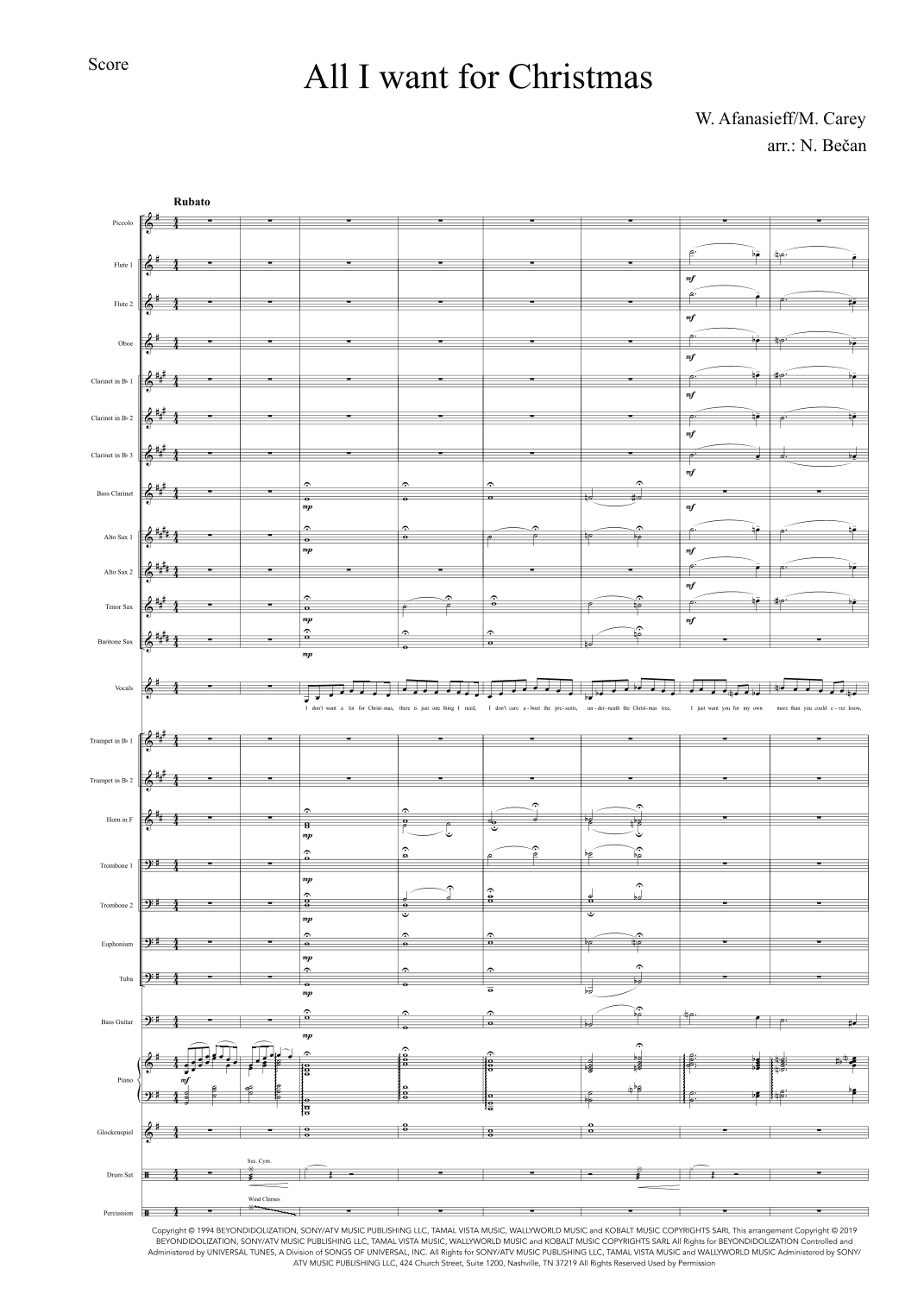 All I Want For Christmas Is You (arr. Nejc Bečan)