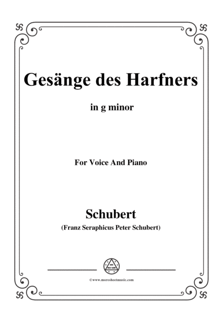 Schubert-An die Türen will ich schleichen Op.12 No.3 in g minor,for voice and piano (arr. MSM)