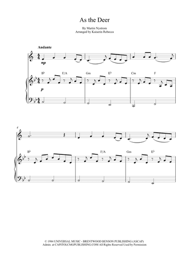 As The Deer (arr. Kaiserin Rebecca)