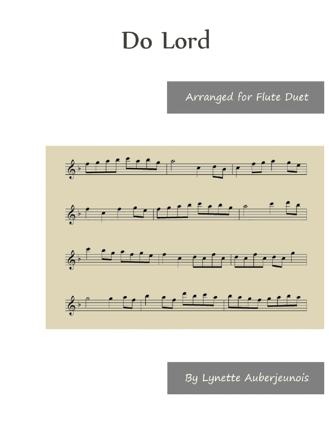 Do Lord - Flute Duet (arr. Lynette Auberjeunois)