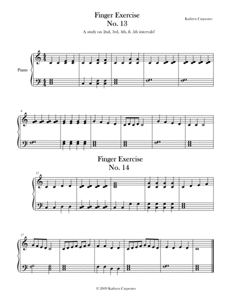 Finger Exercise No. 13 & 14 (Key of C)