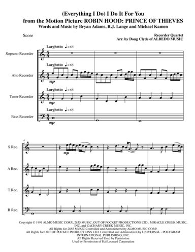 (Everything I Do) I Do It For You (arr. Doug Clyde)