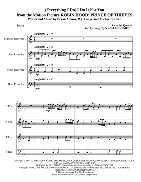 (Everything I Do) I Do It For You (arr. Doug Clyde)