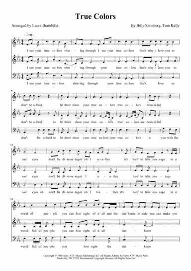 True Colors (arr. Laura Brambilla)