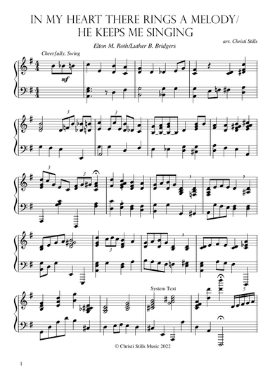In My Heart There Rings a Melody/He Keeps Me Singing (Piano Solo) (arr. Christi Stills)