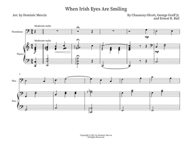 When Irish Eyes Are Smiling (arr. Dominic Meccia)
