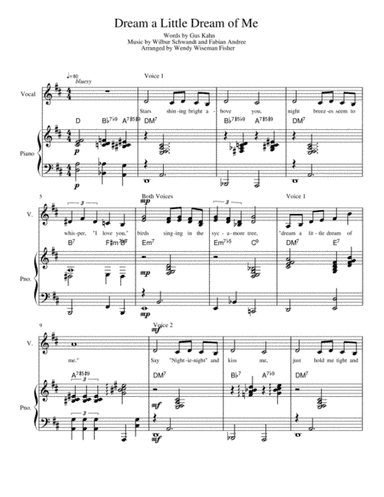 Dream A Little Dream Of Me (arr. Wendy Wiseman Fisher)