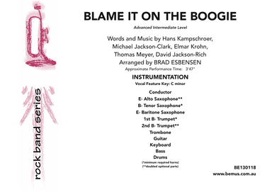 Blame It On The Boogie (arr. Brad Esbensen)
