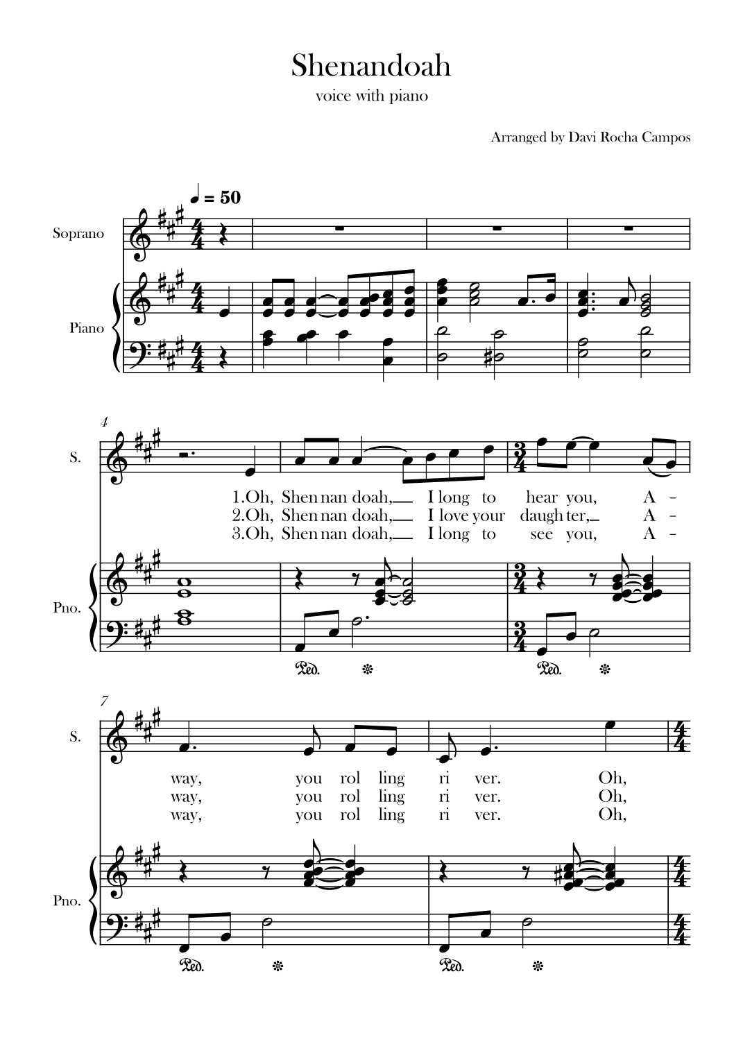 Shenandoah (arr. Davi Rocha Campos)