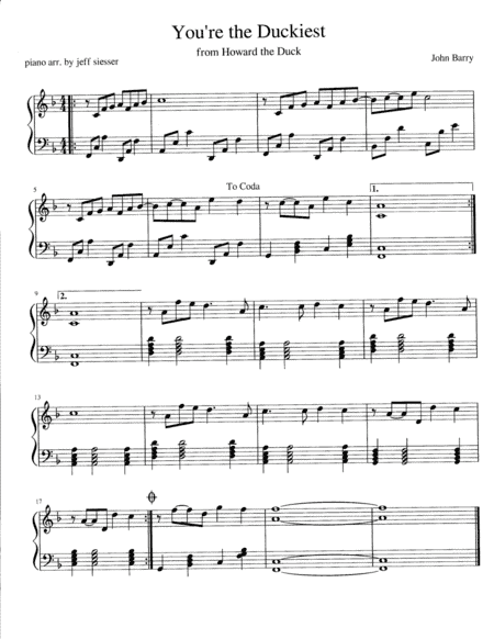 You're The Duckiest (arr. jeff siesser)
