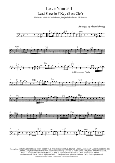 Love Yourself (arr. Miranda Wong)