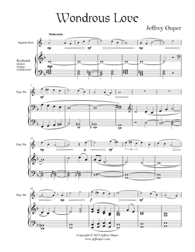 Wondrous Love (for English Horn) (arr. Jeffrey Ouper)
