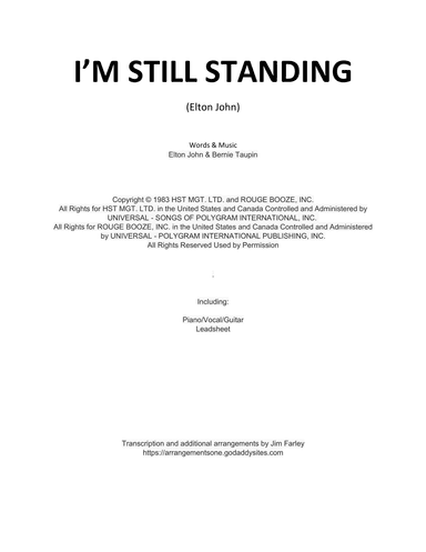 I'm Still Standing (arr. Jim Farley)