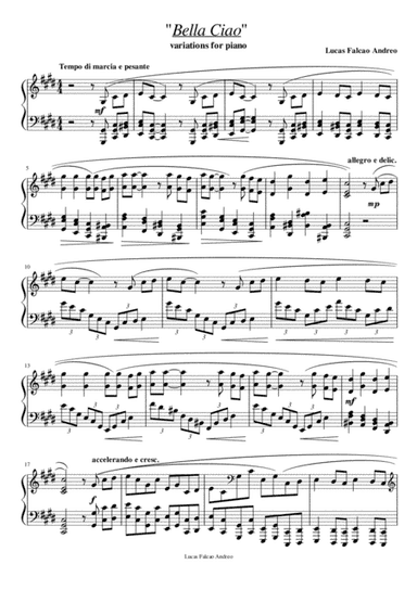 BELLA CIAO (arr. Lucas Falcao Andreo)