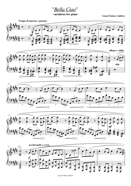 BELLA CIAO (arr. Lucas Falcao Andreo)