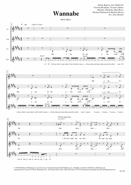 Wannabe (arr. Jetse Bremer)